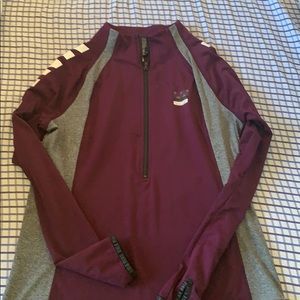 Purple & Gray Half Zip Size Large PINk pullover